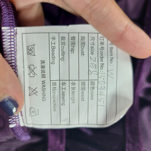 Velvet Maxi wrap Prom Bridesmaid dress Purple Witchy vibes High slit Formal - Picture 11 of 13